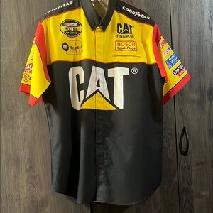 NASCAR Truck Dave Blaney Signed Cat Uniform Apparel Size Large